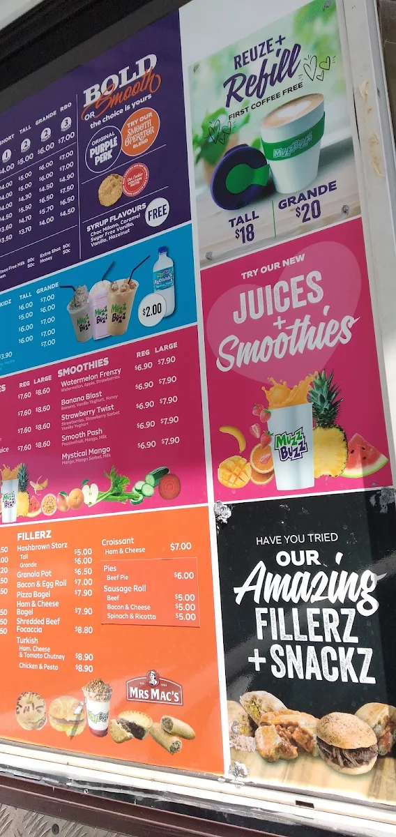 Menu, Muzz Buzz - Yokine