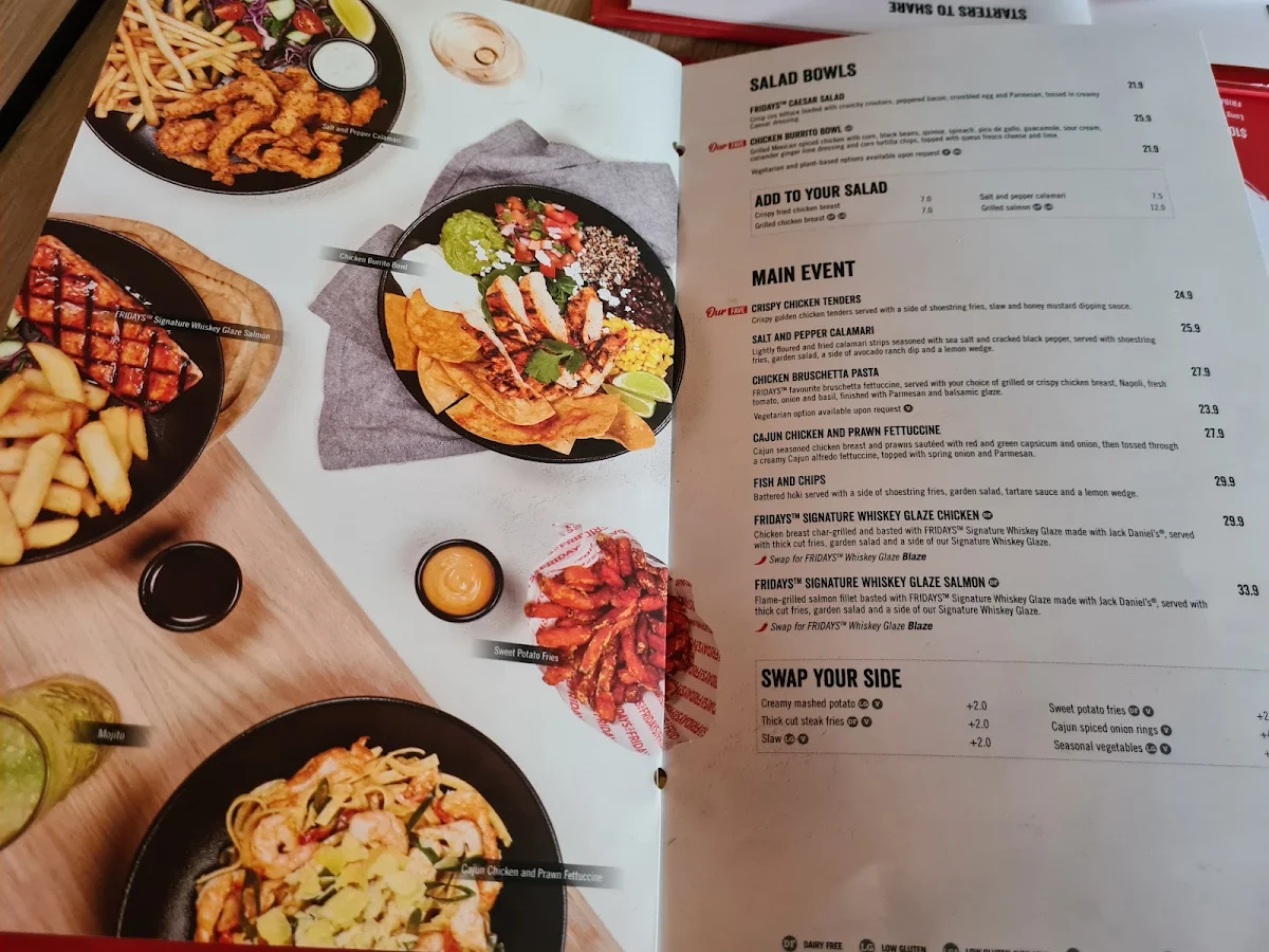 Menu, TGI Fridays