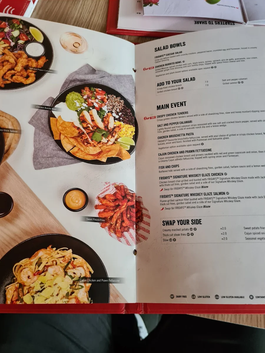 Menu, TGI Fridays