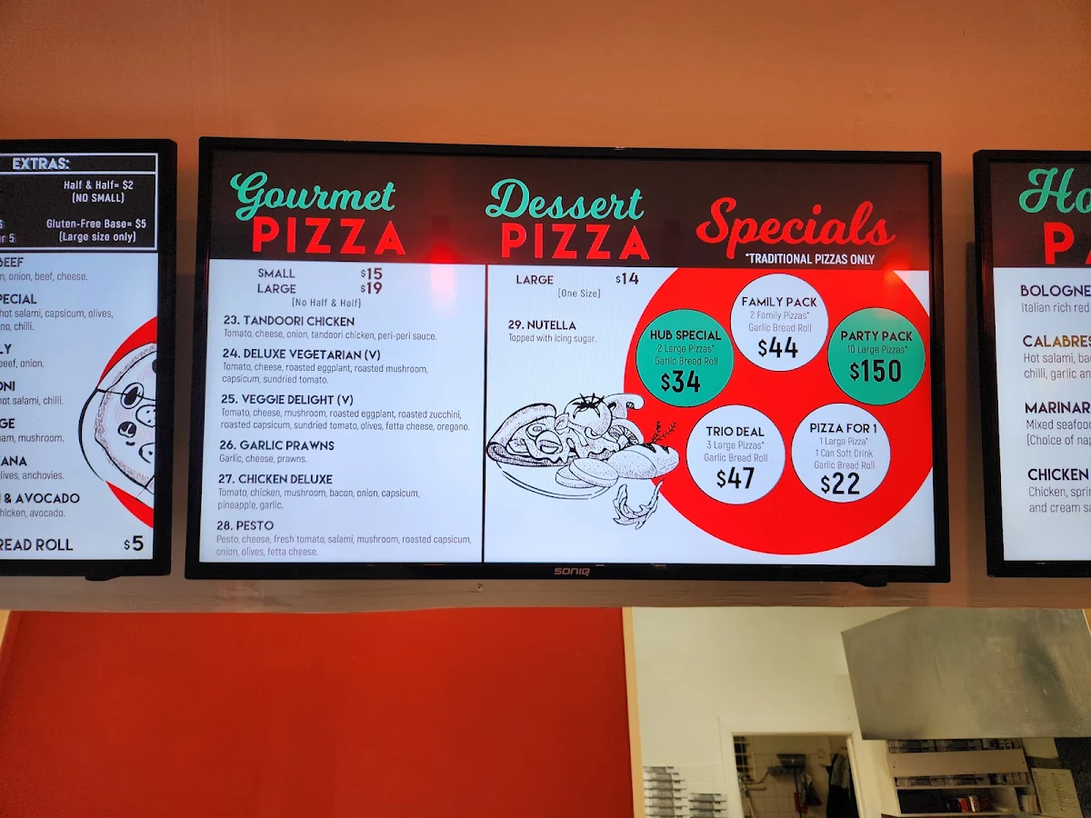 Menu, Little Hub Pizza & Pasta