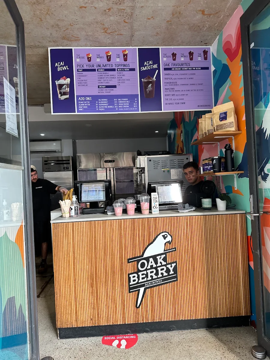 Menu, Oakberry Acai Bondi Beach