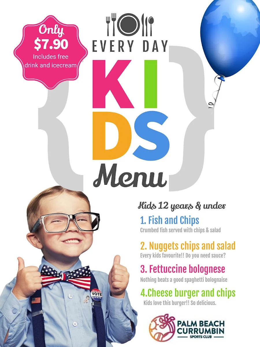 Menu, Palm Beach Currumbin Sports Club