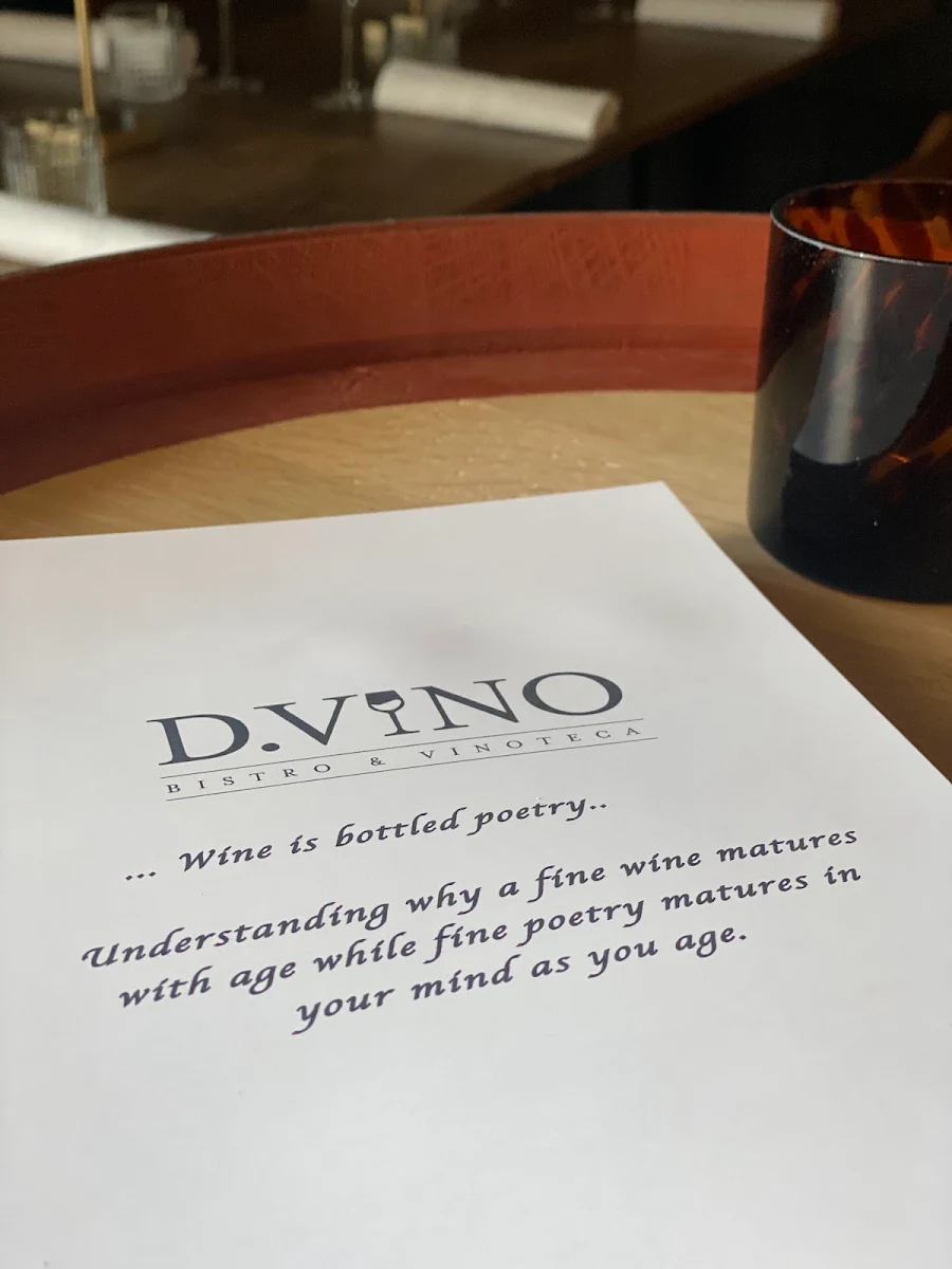 Menu, D.vino Italian Restaurant & Wine Bar I Bistro & Vinoteca