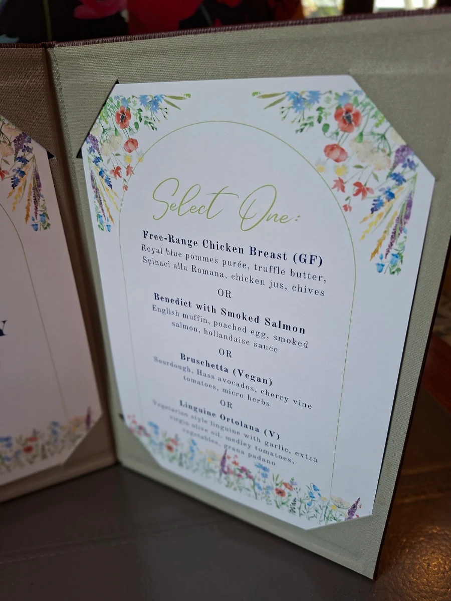 Menu, Firewater Grille