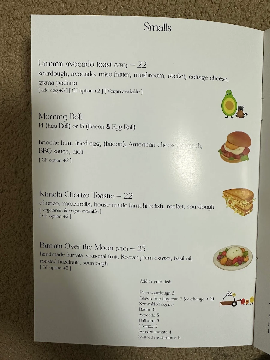 Menu, ellu cafe
