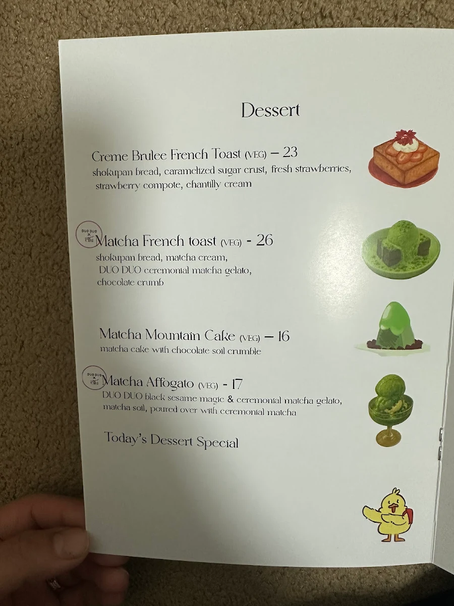 Menu, ellu cafe