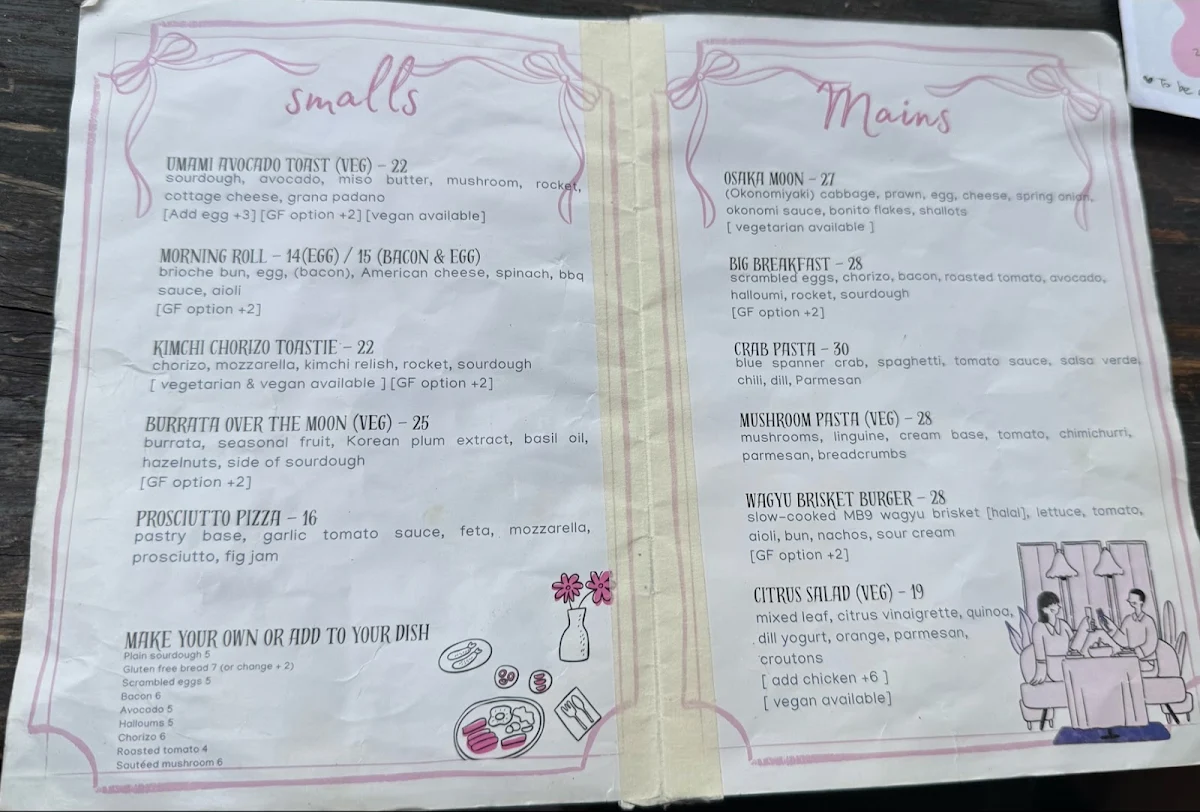 Menu, ellu cafe