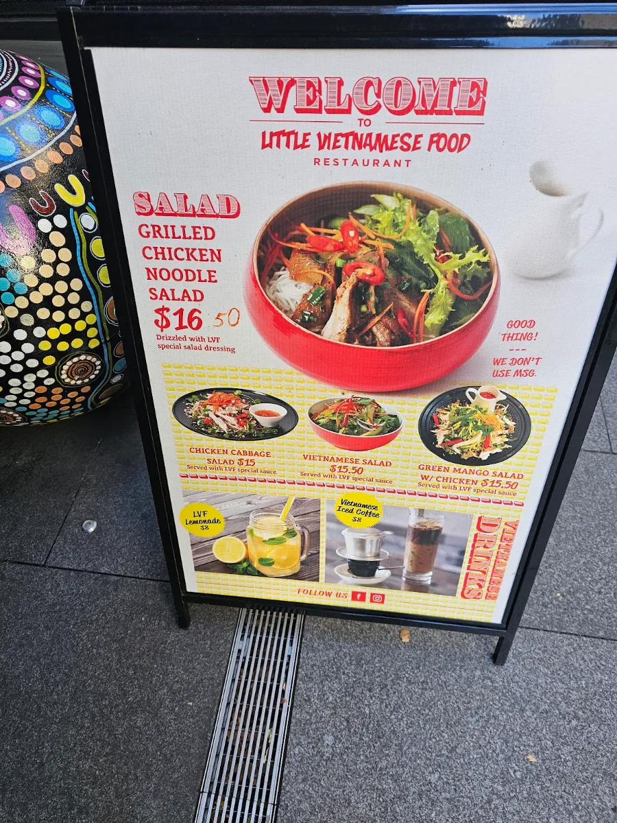 Menu, Little Vietnamese Food