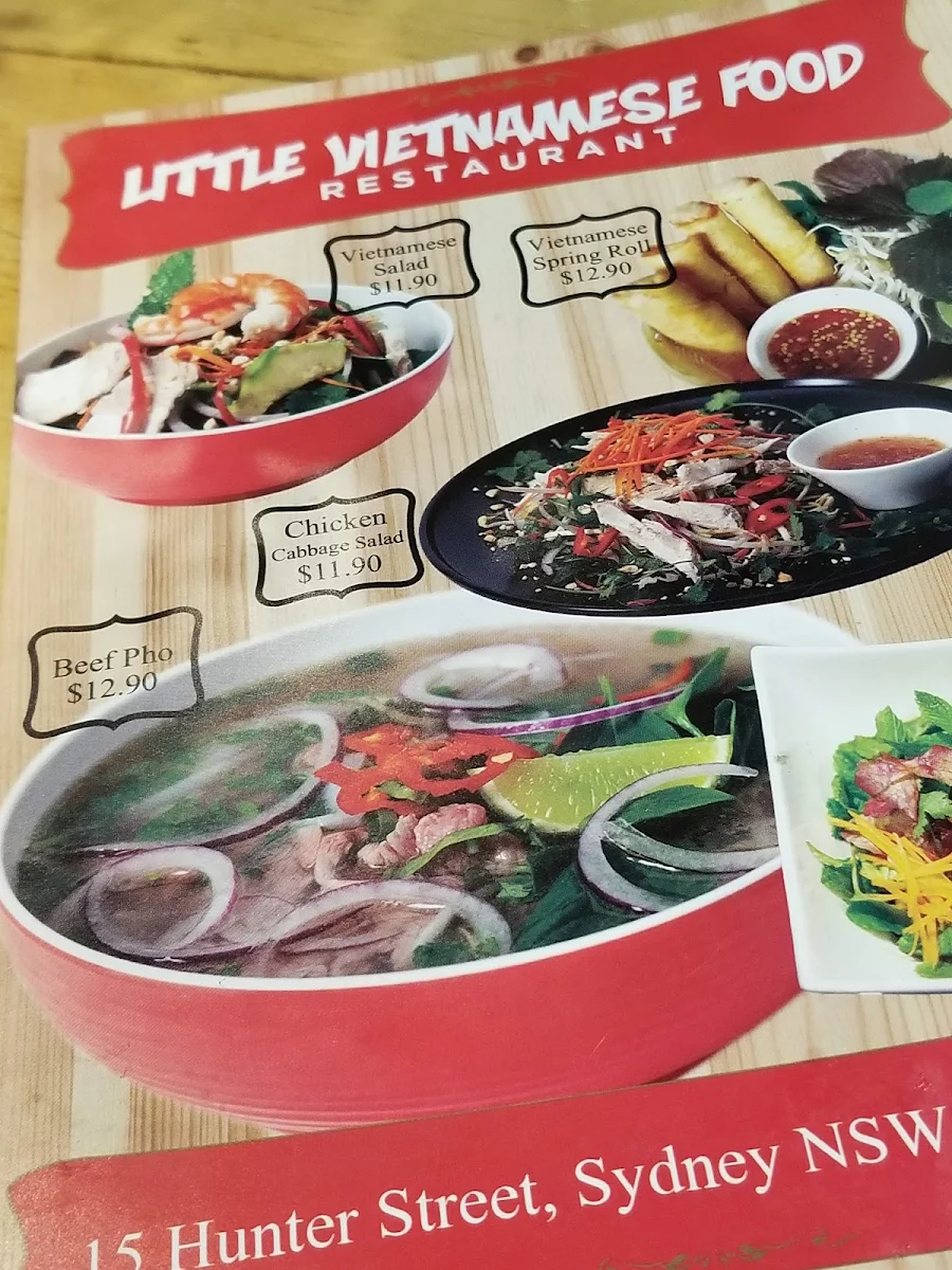 Menu, Little Vietnamese Food