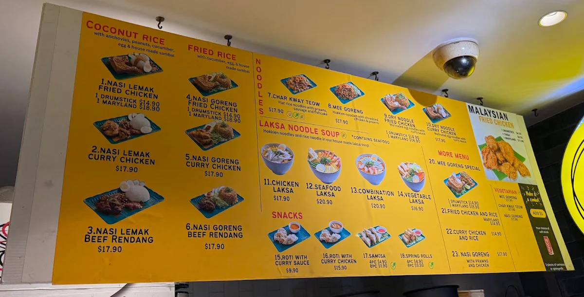 Menu, Lemak 8 Street Westfield Mount Gravatt