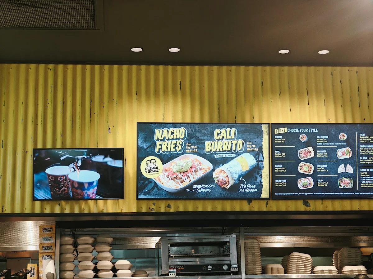 Menu, Guzman y Gomez - Port Macquarie