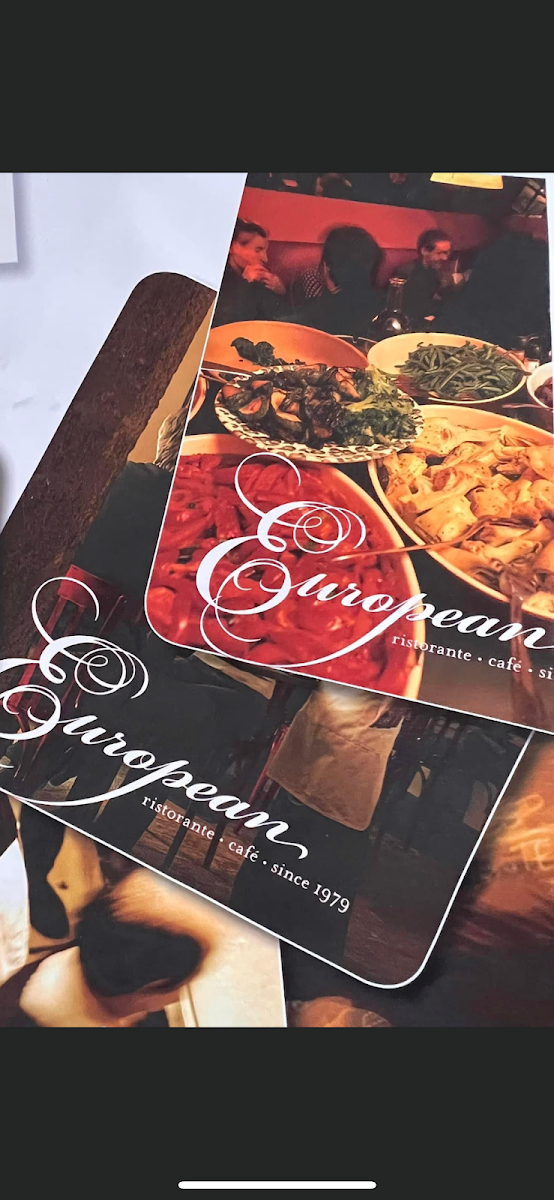 Menu, European Cafe