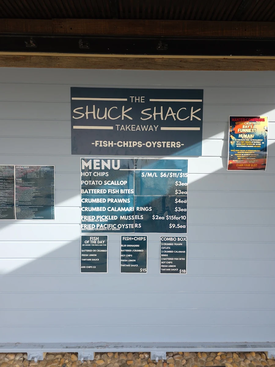 Menu, Shuck Shack