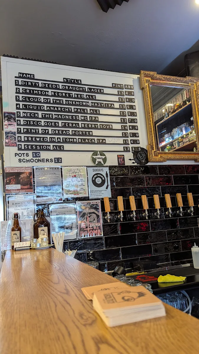 Menu, Subculture Brewing