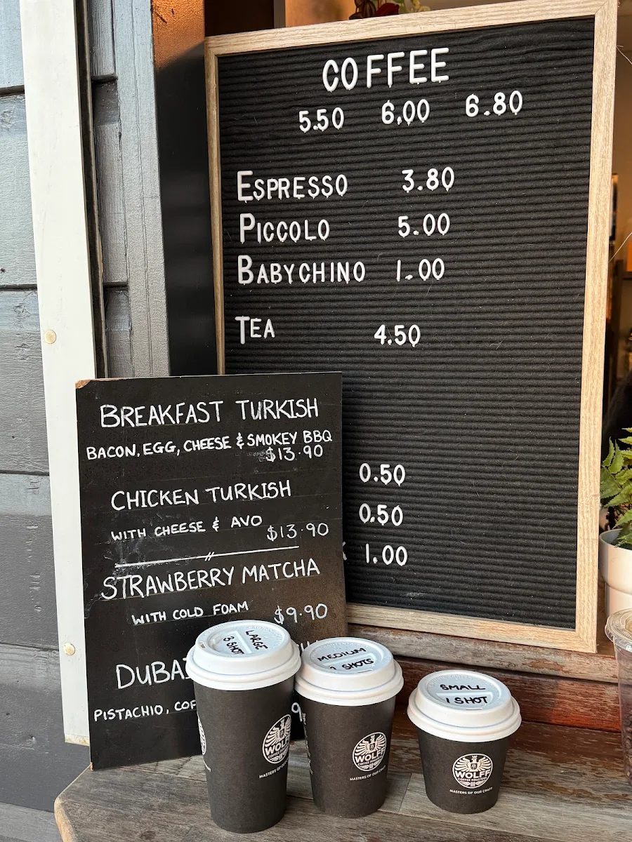 Menu, Little Oxley