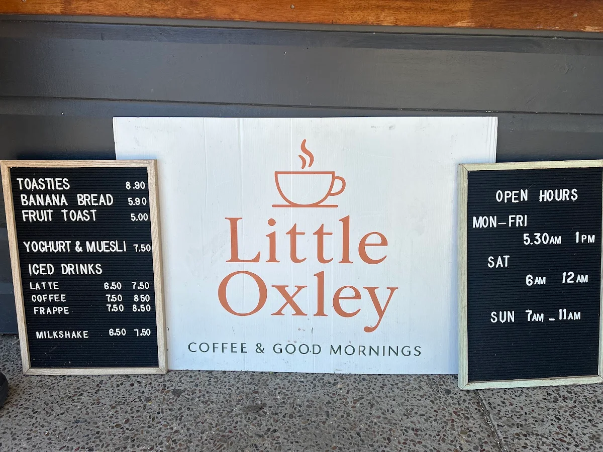 Menu, Little Oxley