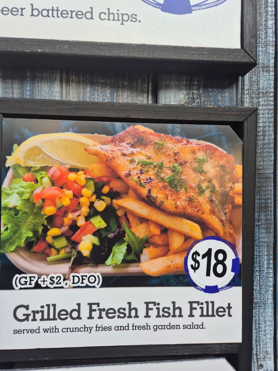 Menu, SALTY SAILOR... Seafood By The River