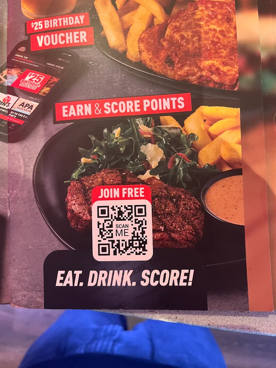 Menu, The Sporting Globe Bar & Grill Bendigo