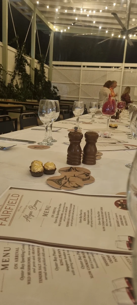 Menu, The Fairfield
