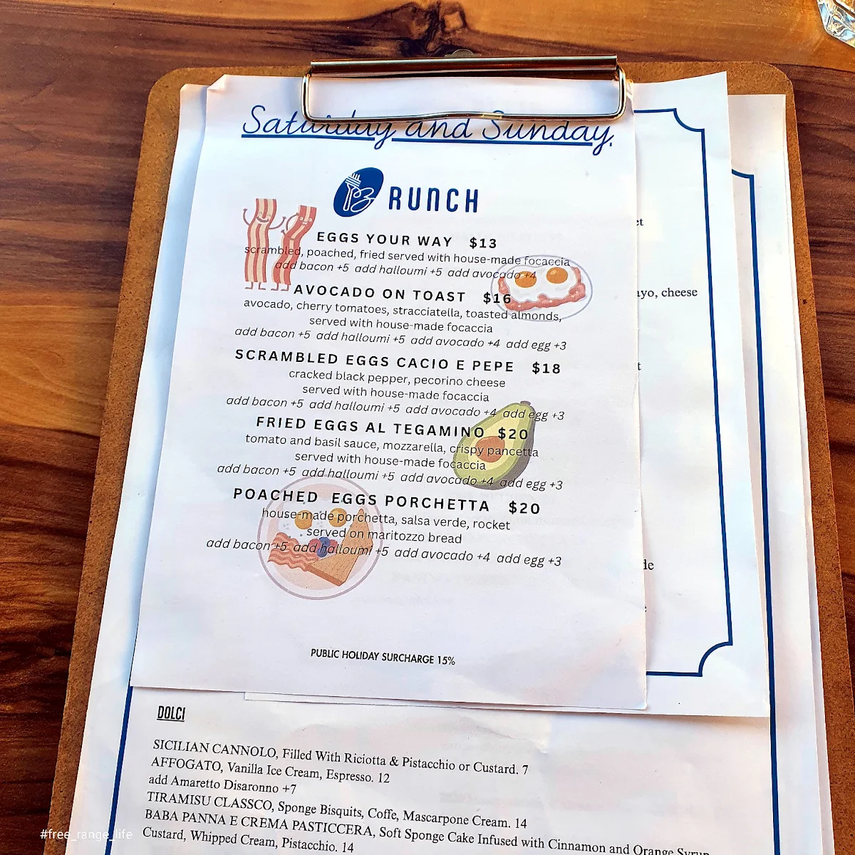 Menu, BETTO deli & cucina