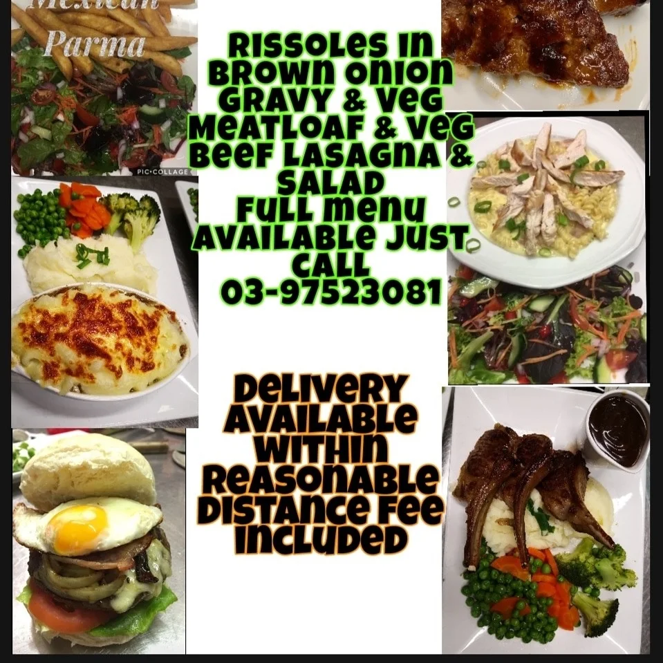 Menu, Paddys Tavern Ferntree Gully