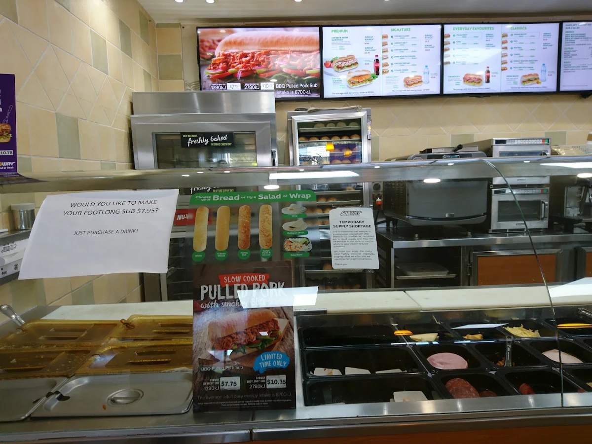 Menu, Subway