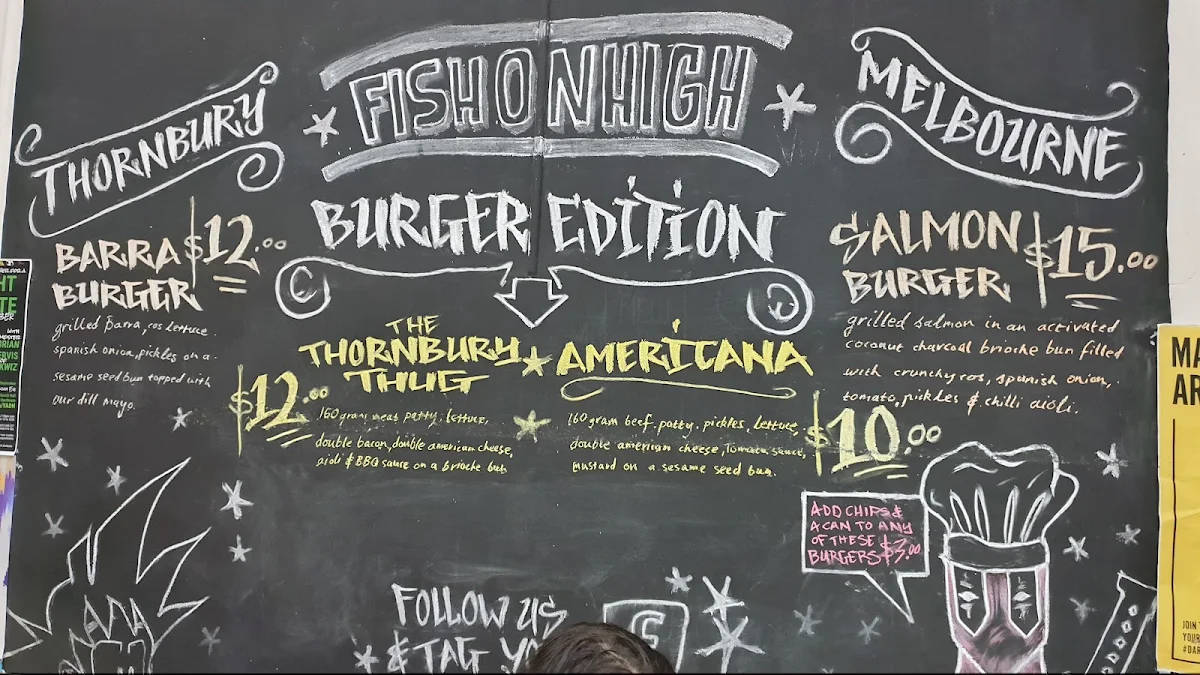 Menu, Fish On High
