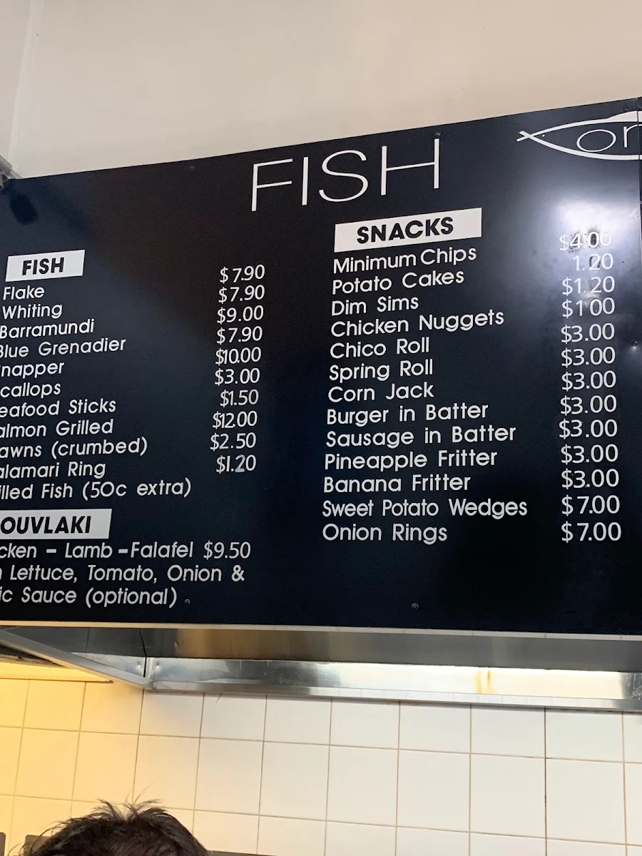 Menu, Fish On High