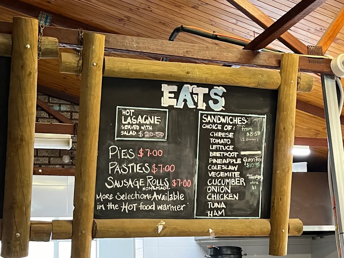 Menu, Wave Rock Cafe, Hyden WA