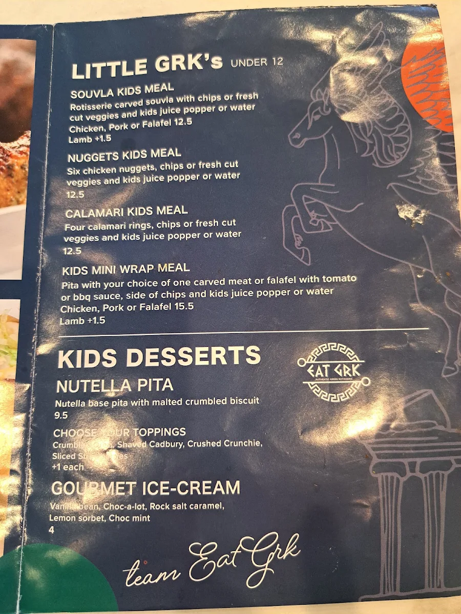 Menu, EAT GRK Penrith