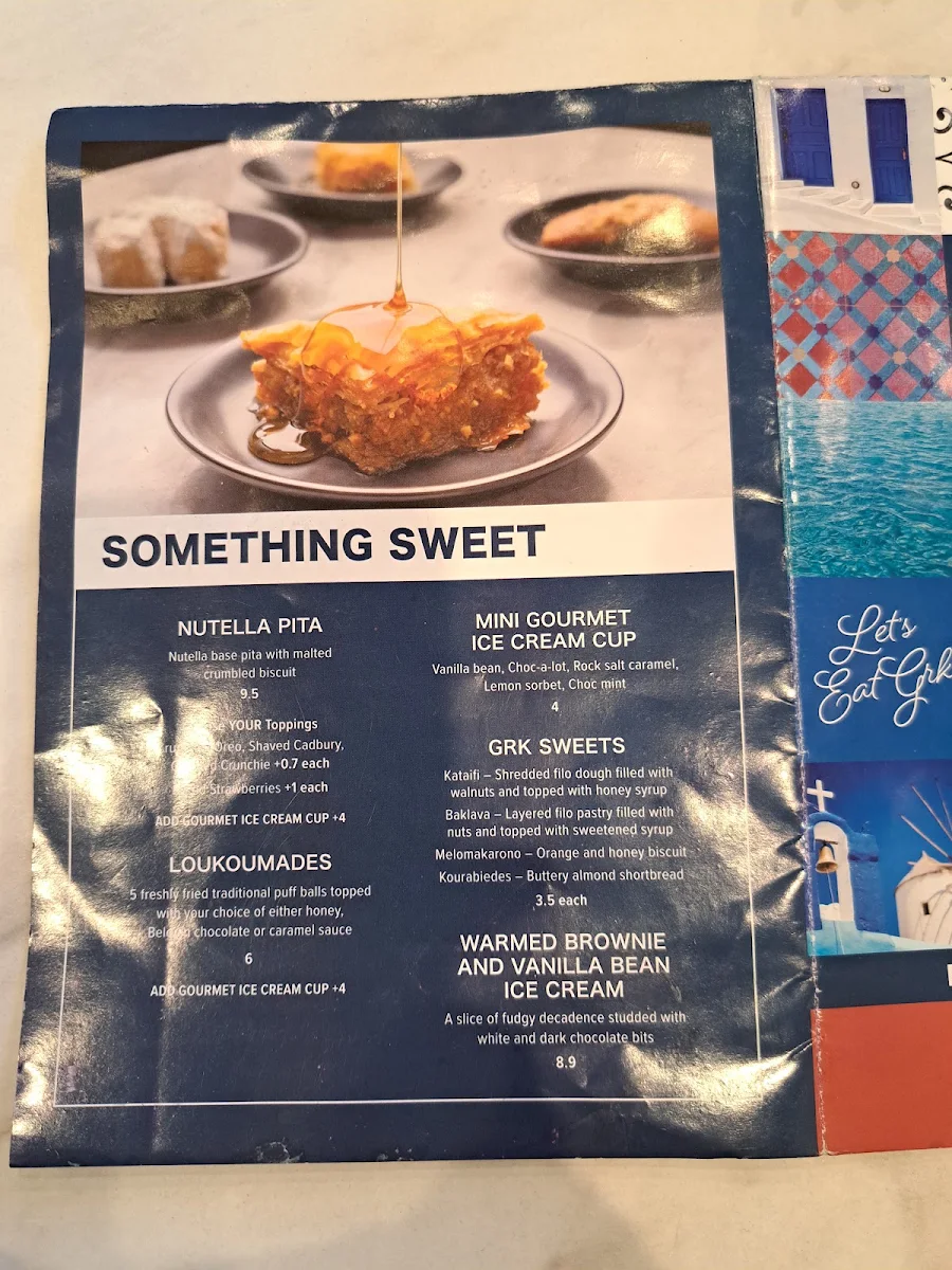 Menu, EAT GRK Penrith