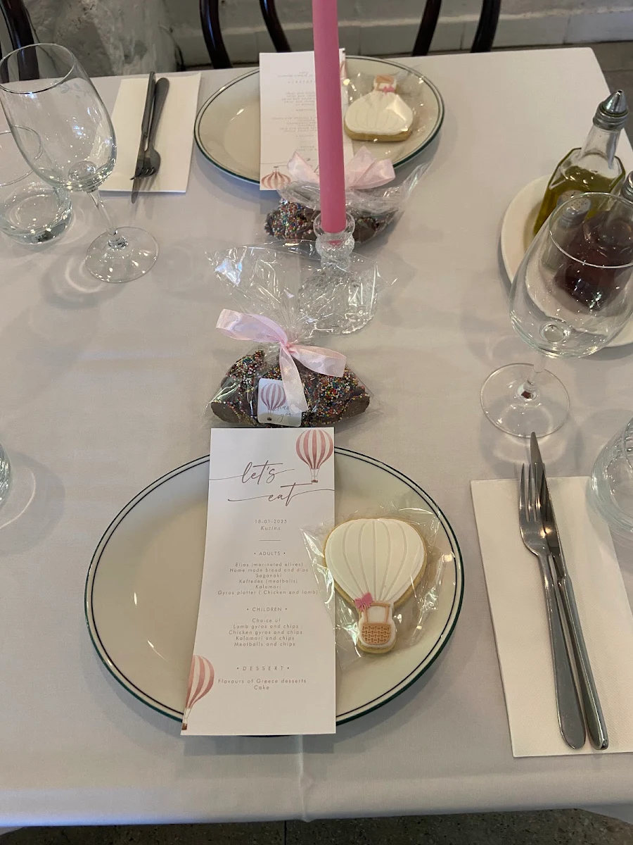 Menu, Kuzina