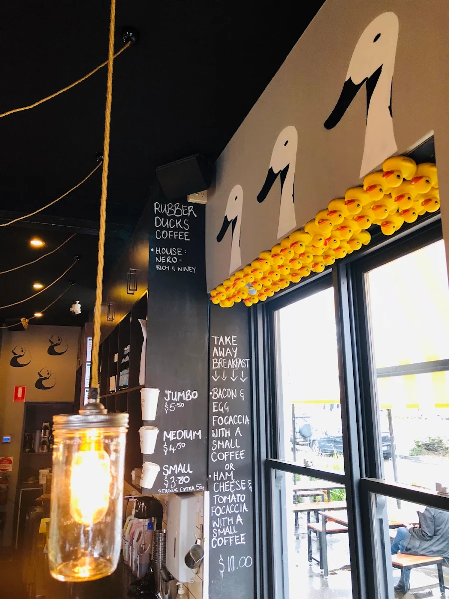 Menu, Rubber Duck Cafe