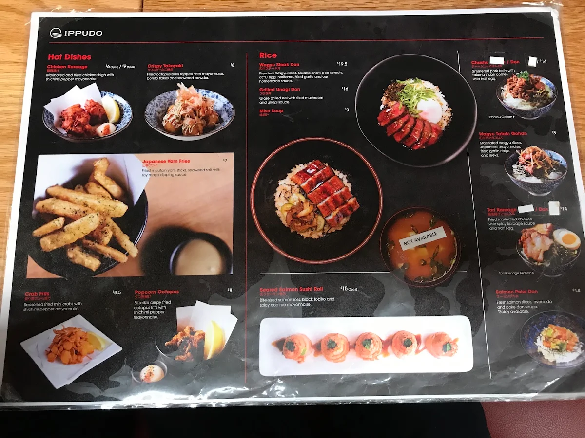 Menu, IPPUDO