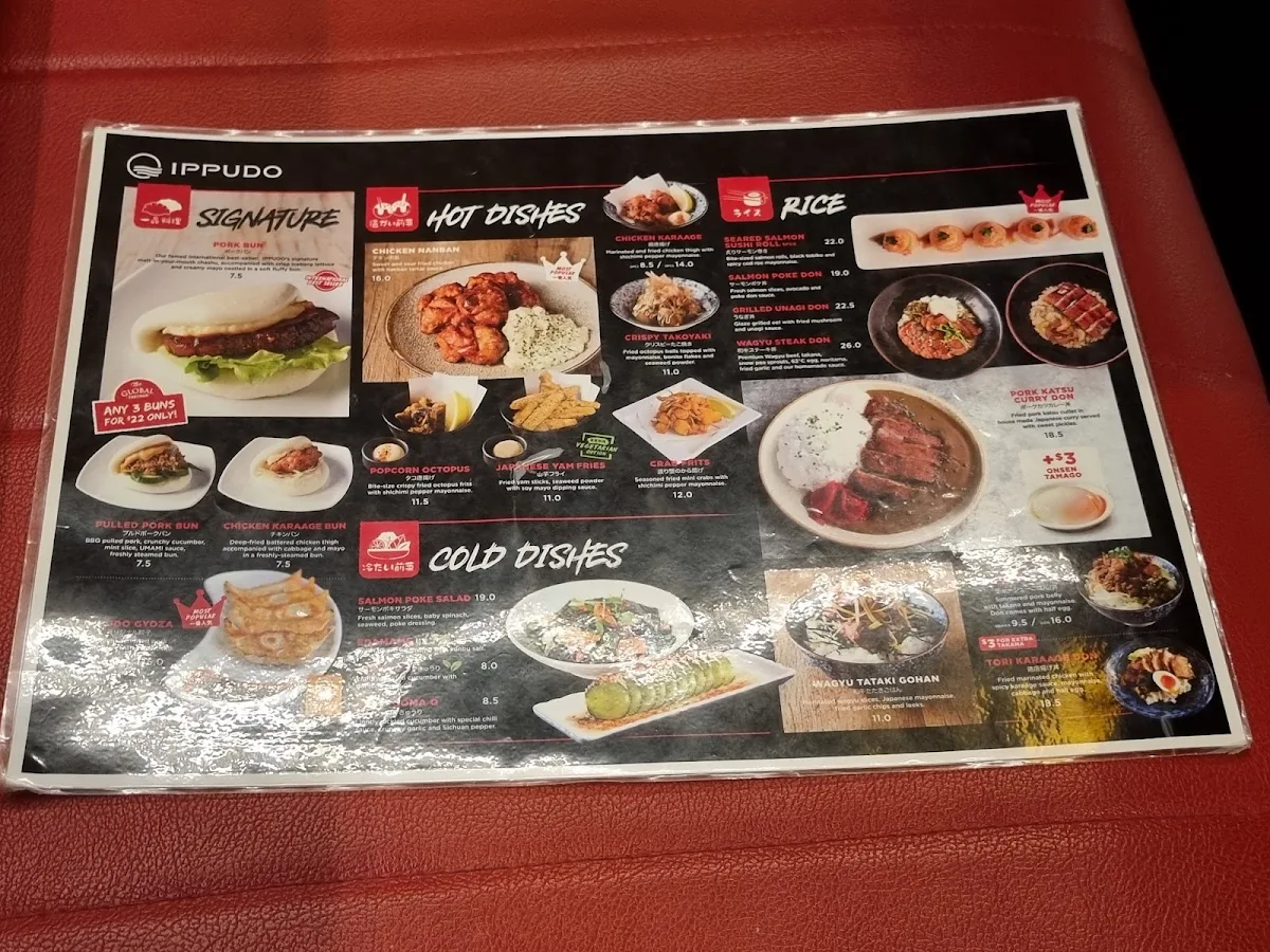 Menu, IPPUDO