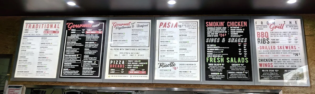 Menu, Smokin Joe's Pizza - Bundoora