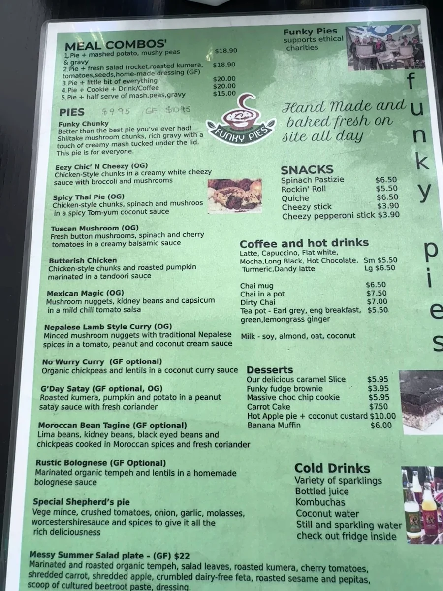 Menu, Funky Pies