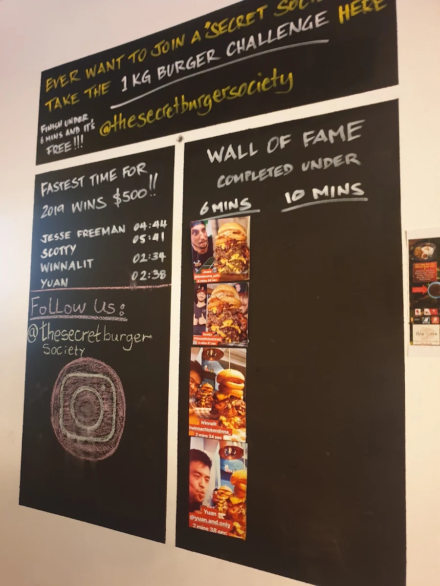 Menu, Burger Society