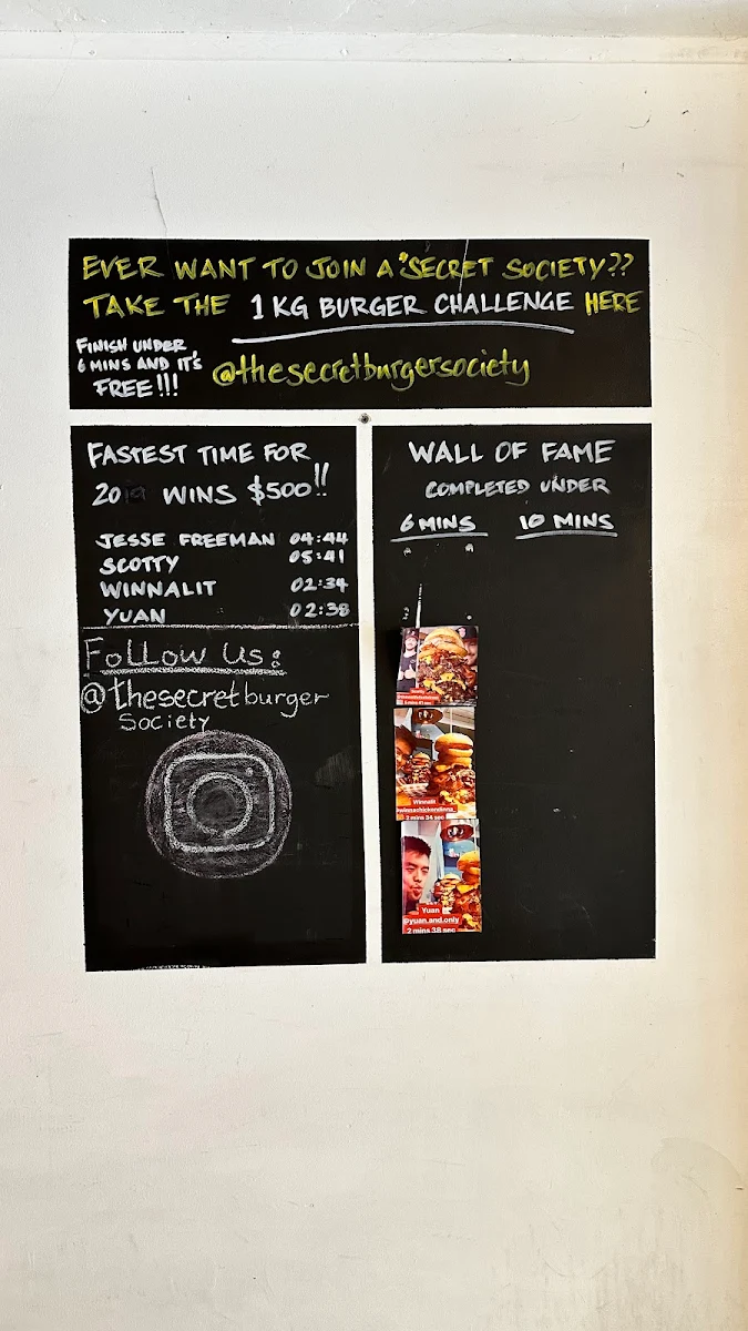 Menu, Burger Society