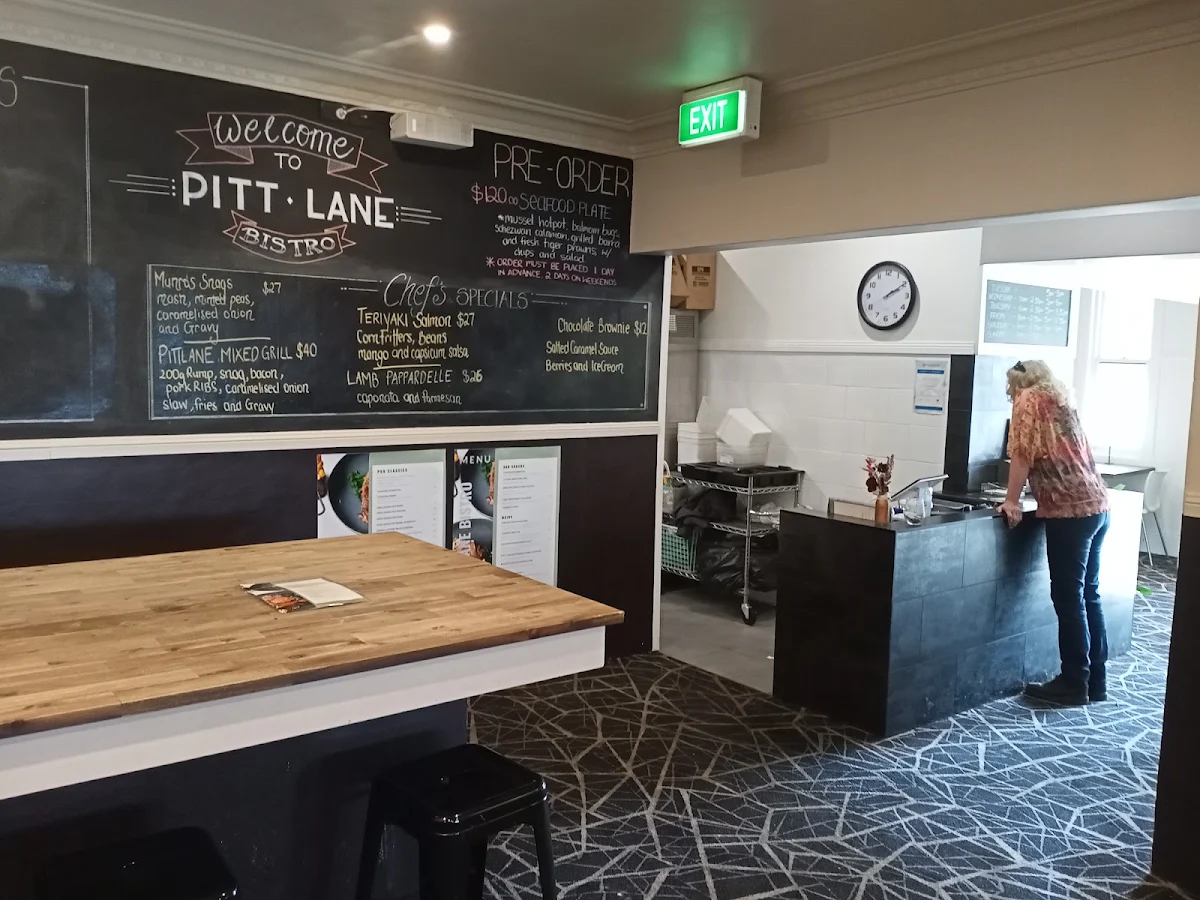 Menu, Pitt Lane Bistro