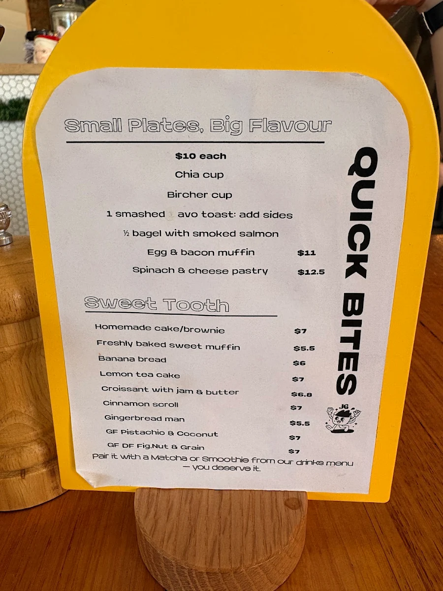 Menu, Jack the Geezer