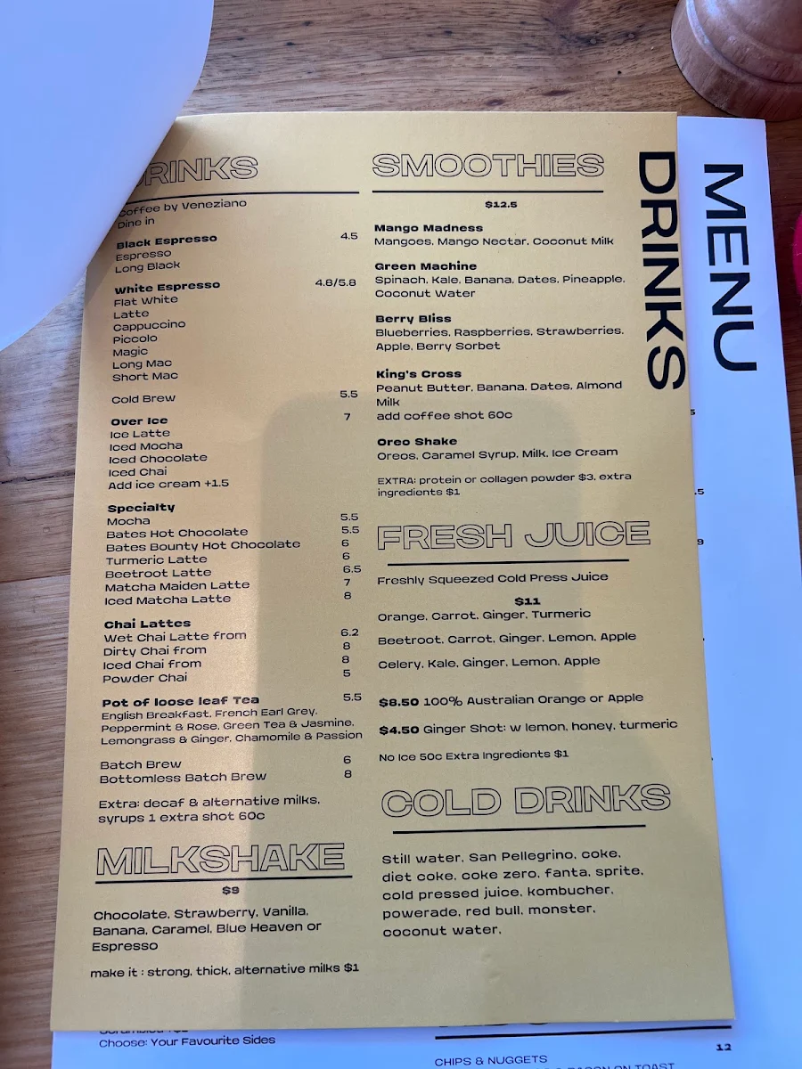 Menu, Jack the Geezer