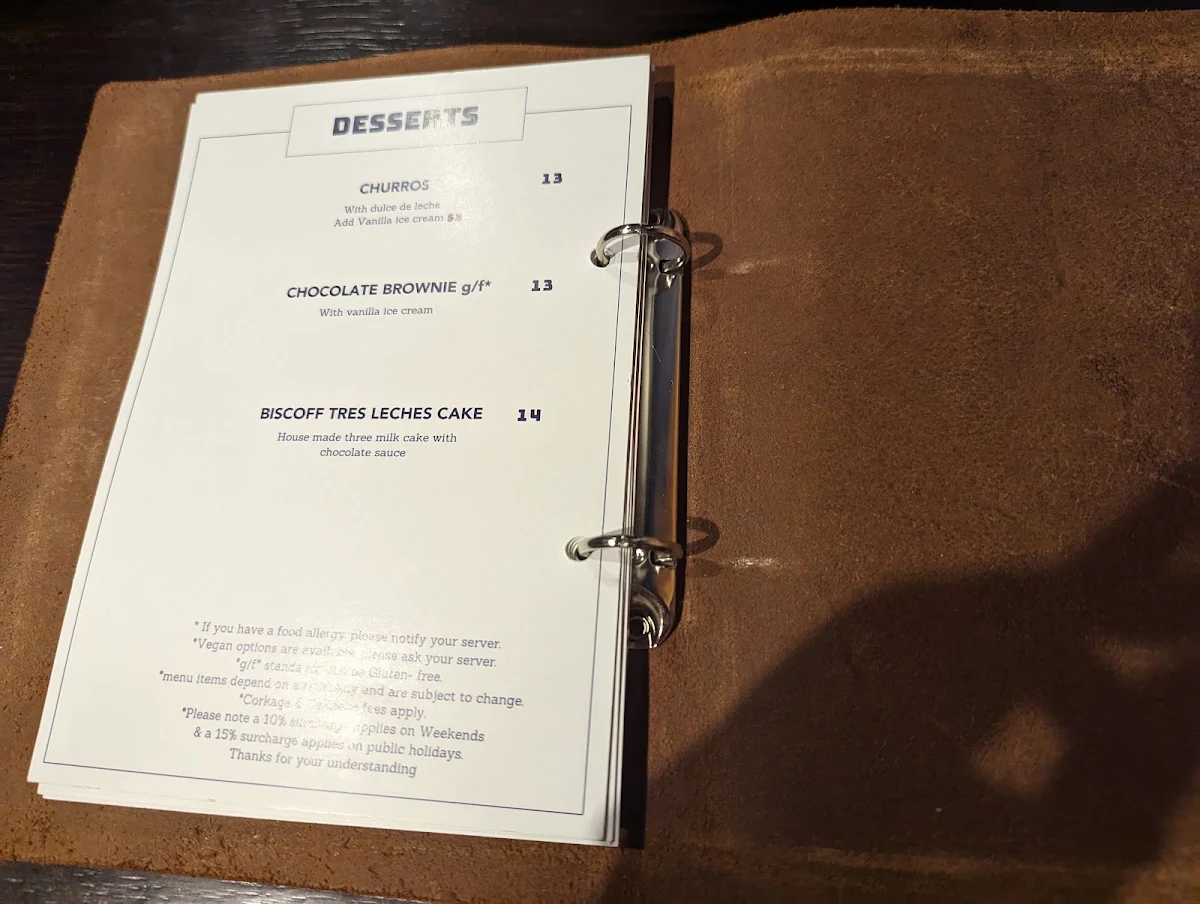 Menu, La Cabra Mexican South Yarra