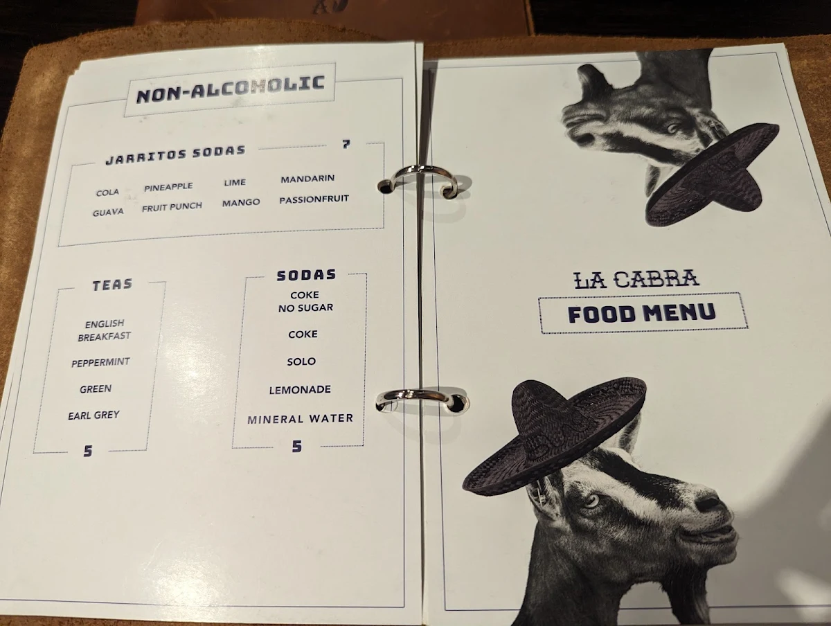 Menu, La Cabra Mexican South Yarra