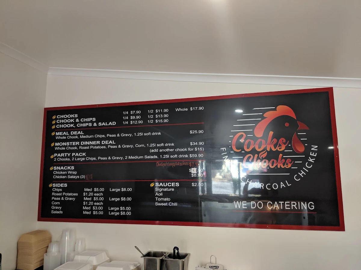 Menu, Cooks Chooks