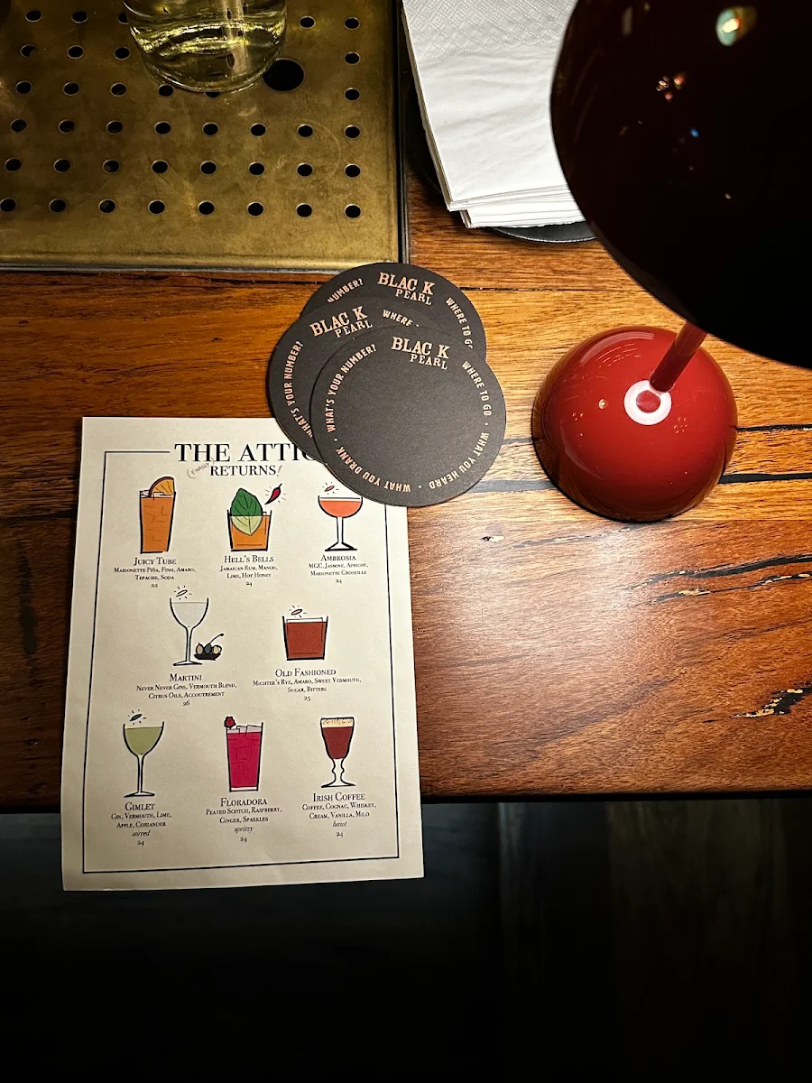 Menu, Black Pearl