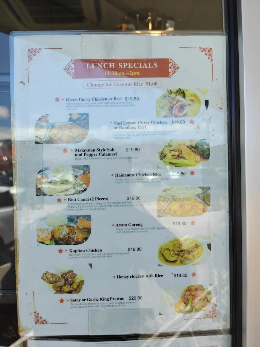 Menu, Malaysia House