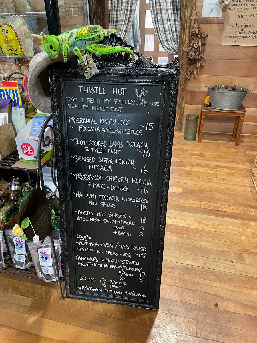 Menu, Thistle Hut