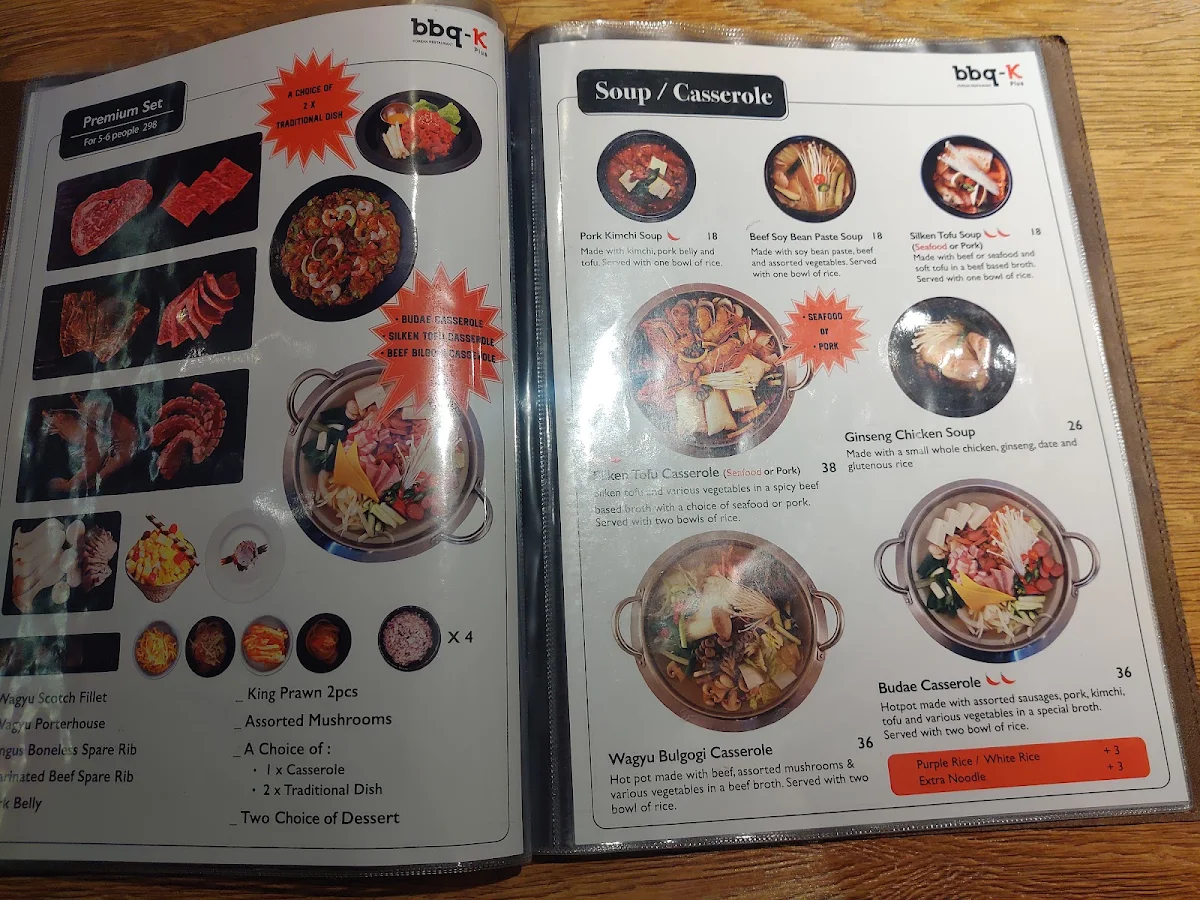 Menu, BBQ-K Glen Waverley