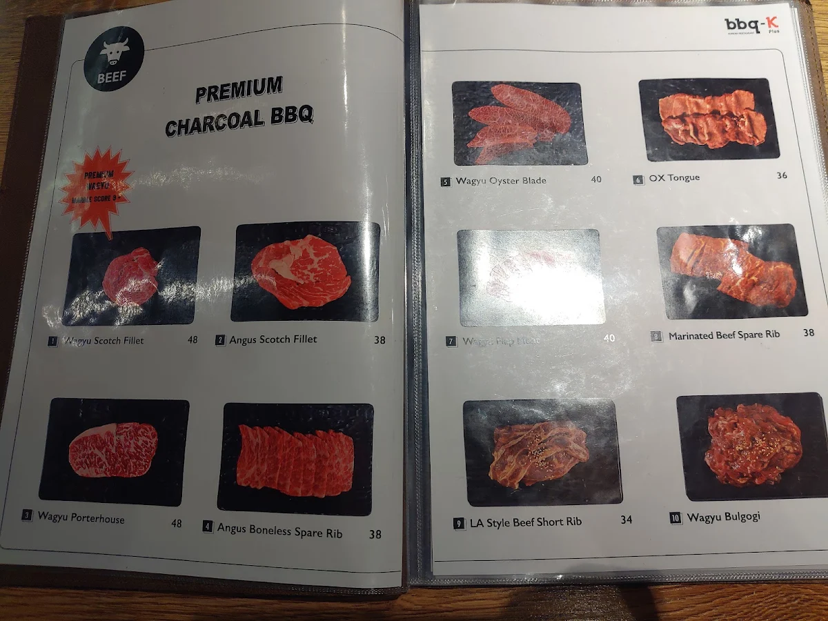 Menu, BBQ-K Glen Waverley